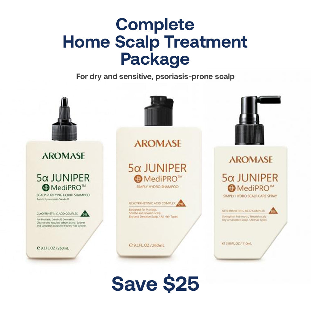 Complete Home Scalp Treatment Package for Dry and Sensitive, Psoriasis-prone Scalp